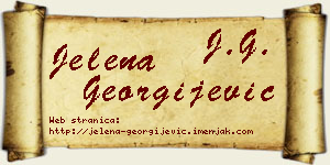 Jelena Georgijević vizit kartica
